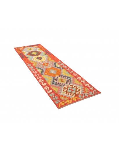 Tappeto Kilim Afghanistan arancione bianco 78x243