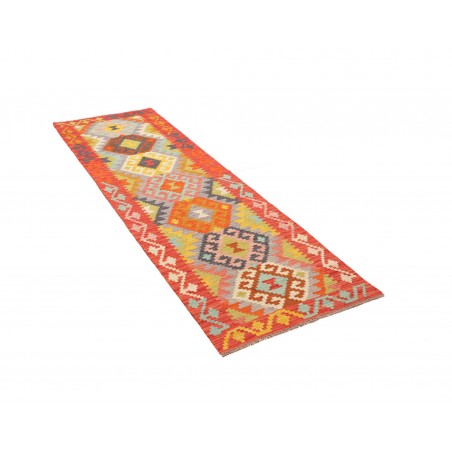 Tappeto Kilim Afghanistan arancione bianco 78x243