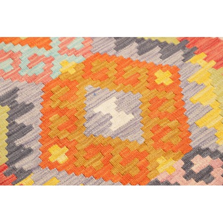 Tappeto Kilim Afghanistan arancione bianco 78x243