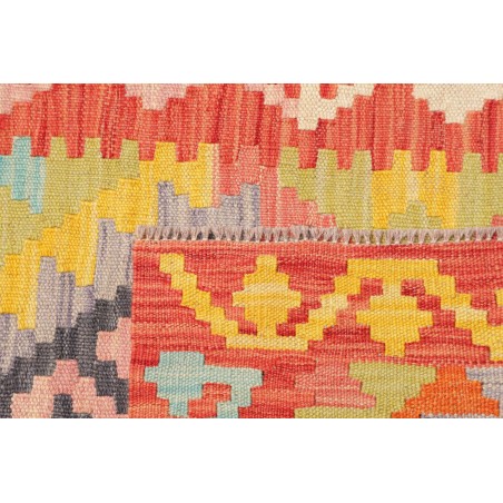 Tappeto Kilim Afghanistan arancione bianco 78x243