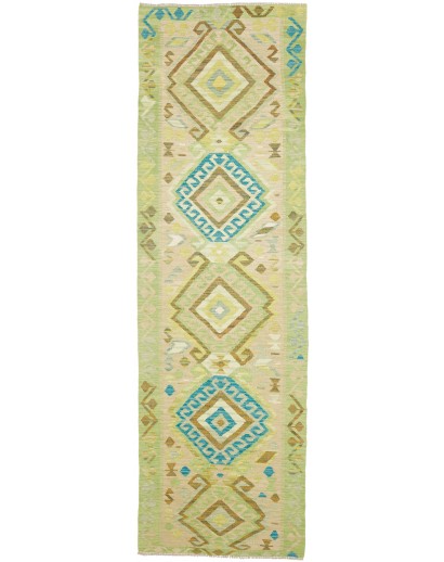 Tappeto Kilim Afghanistan marrone blu 87x294
