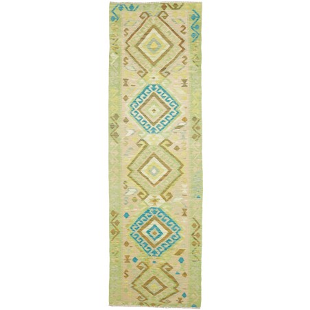 Tappeto Kilim Afghanistan marrone blu 87x294