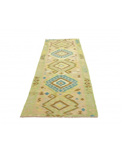 Tappeto Kilim Afghanistan marrone blu 87x294