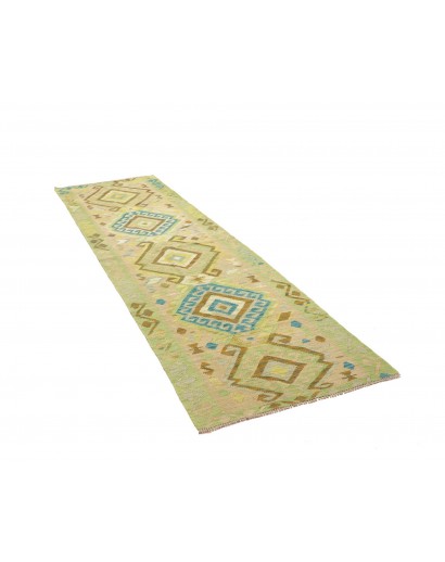Tappeto Kilim Afghanistan marrone blu 87x294