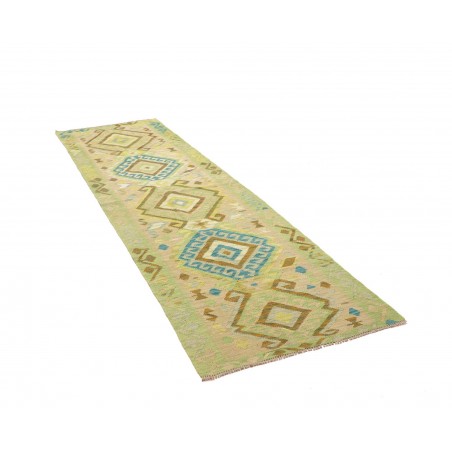 Tappeto Kilim Afghanistan marrone blu 87x294