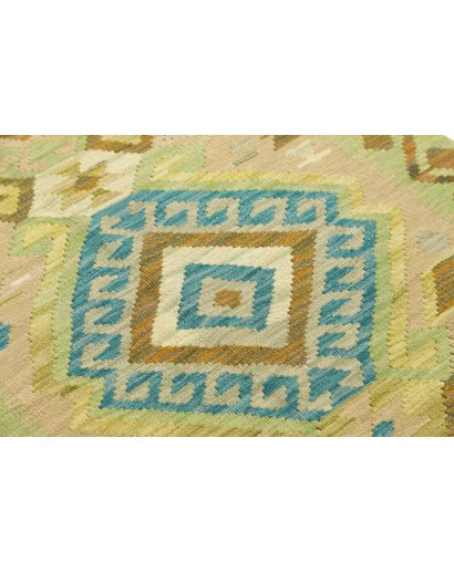 Tappeto Kilim Afghanistan marrone blu 87x294