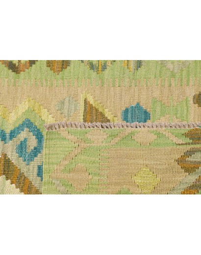 Tappeto Kilim Afghanistan marrone blu 87x294