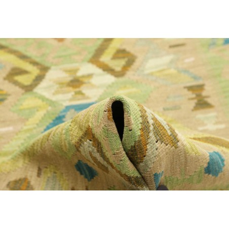 Tappeto Kilim Afghanistan marrone blu 87x294