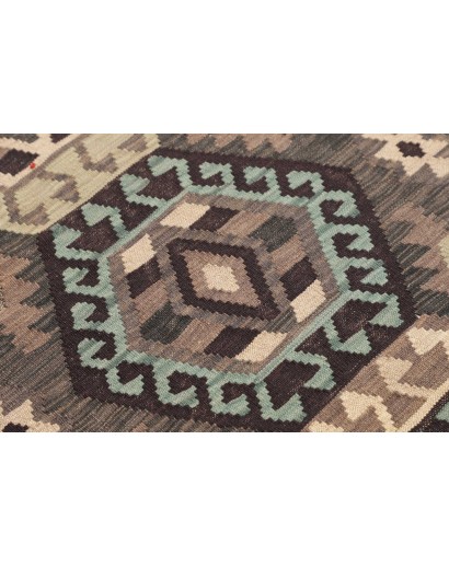 Tappeto Kilim Afghanistan marrone azzurro 81x298