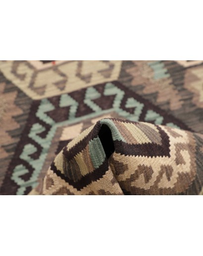 Tappeto Kilim Afghanistan marrone azzurro 81x298