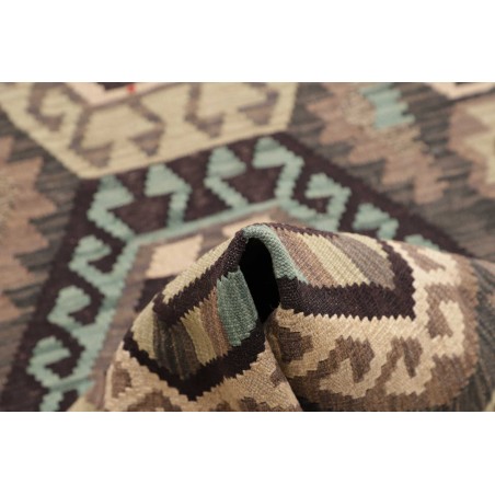 Tappeto Kilim Afghanistan marrone azzurro 81x298
