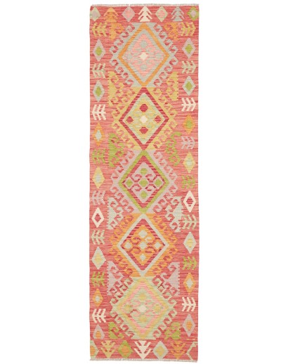 Tappeto Kilim Afghanistan arancione marrone 71x243