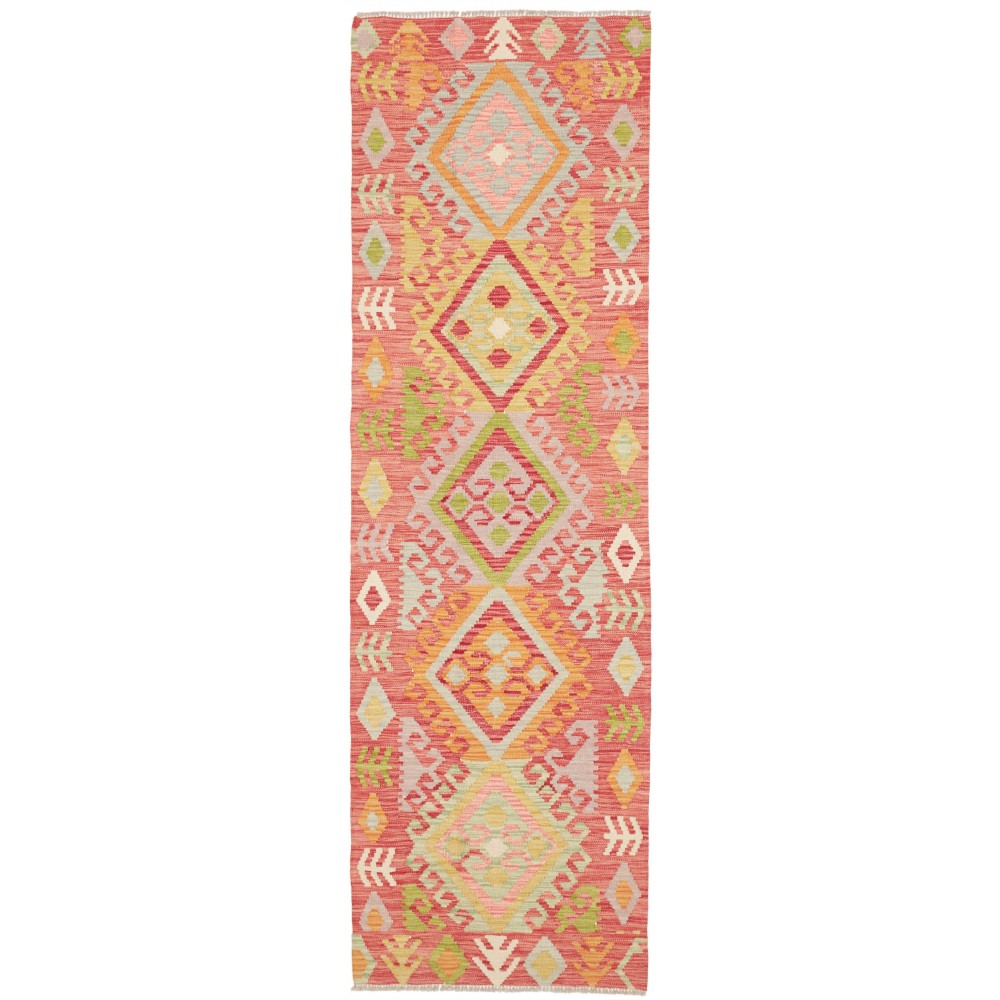 Tappeto Kilim Afghanistan arancione marrone 71x243
