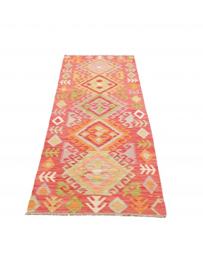 Tappeto Kilim Afghanistan arancione marrone 71x243