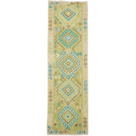 Tappeto Kilim Afghanistan marrone blu 87x287
