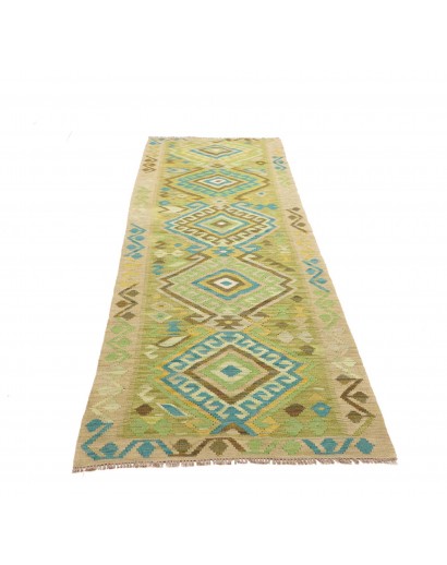 Tappeto Kilim Afghanistan marrone blu 87x287