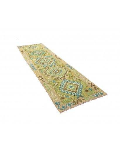 Tappeto Kilim Afghanistan marrone blu 87x287
