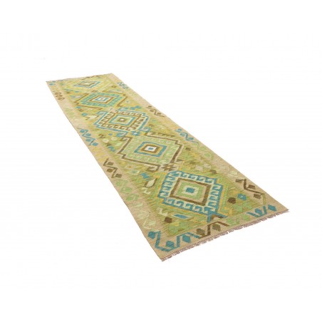 Tappeto Kilim Afghanistan marrone blu 87x287