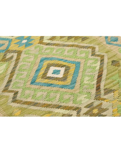 Tappeto Kilim Afghanistan marrone blu 87x287