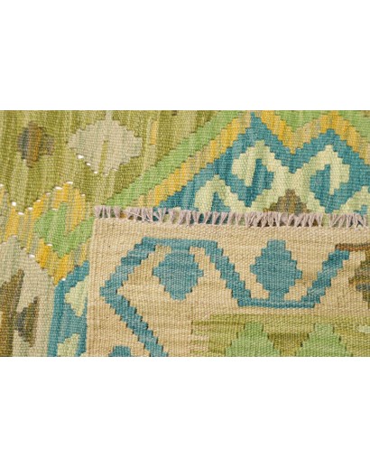 Tappeto Kilim Afghanistan marrone blu 87x287
