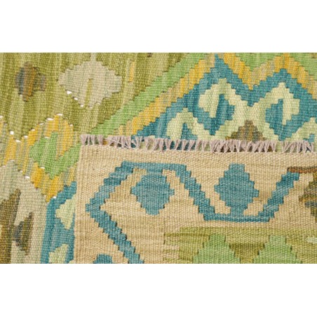 Tappeto Kilim Afghanistan marrone blu 87x287