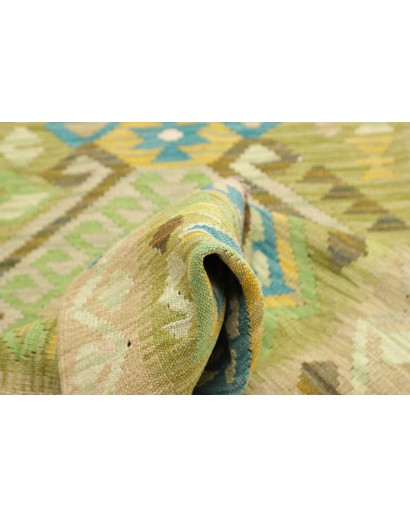 Tappeto Kilim Afghanistan marrone blu 87x287