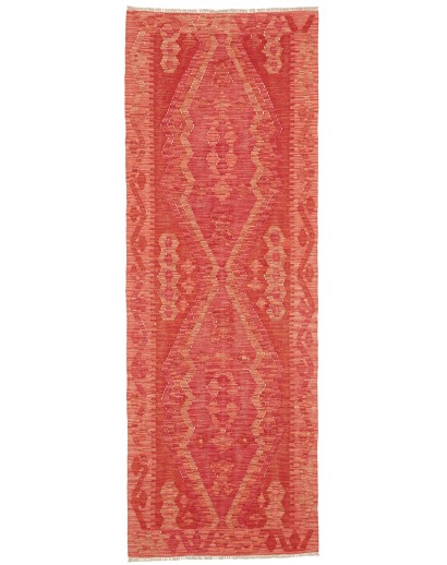 Tappeto Kilim Afghanistan rosso arancione 87x244