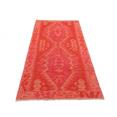 Tappeto Kilim Afghanistan rosso arancione 87x244