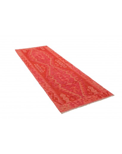 Tappeto Kilim Afghanistan rosso arancione 87x244