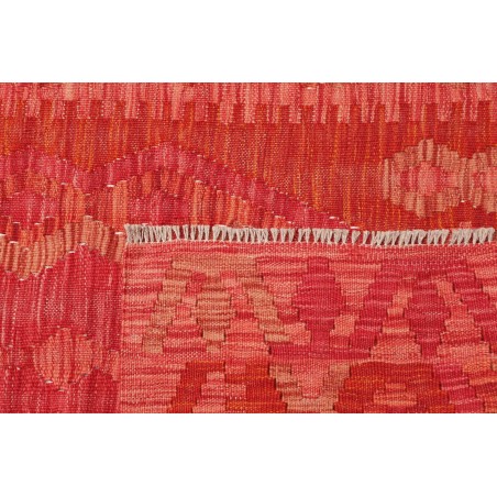 Tappeto Kilim Afghanistan rosso arancione 87x244