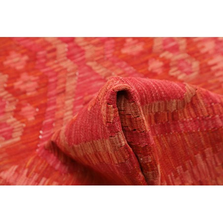 Tappeto Kilim Afghanistan rosso arancione 87x244