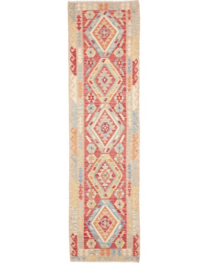 Tappeto Kilim Afghanistan marrone rosso 78x282