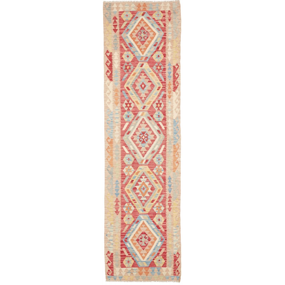 Tappeto Kilim Afghanistan marrone rosso 78x282