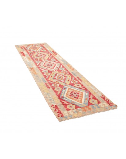 Tappeto Kilim Afghanistan marrone rosso 78x282
