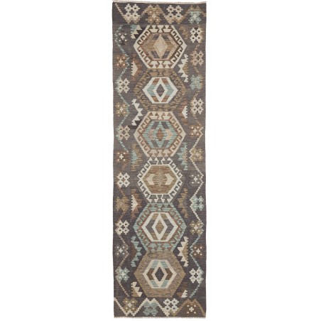 Tappeto Kilim Afghanistan azzurro beige 82x288