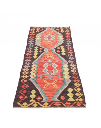 Tappeto Kilim Afghanistan marrone grigio 69x236