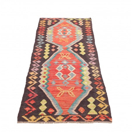 Tappeto Kilim Afghanistan marrone grigio 69x236