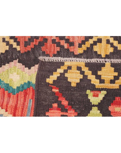 Tappeto Kilim Afghanistan marrone grigio 69x236