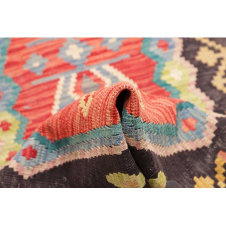 Tappeto Kilim Afghanistan marrone grigio 69x236