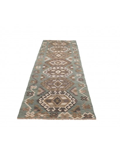 Tappeto Kilim Afghanistan marrone bianco 88x295