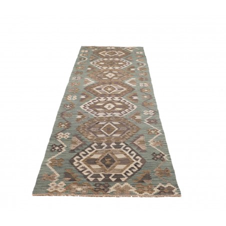 Tappeto Kilim Afghanistan marrone bianco 88x295