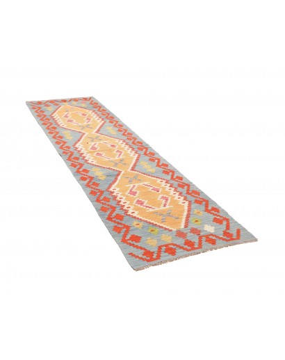 Tappeto Kilim Afghanistan marrone rosso 73x251