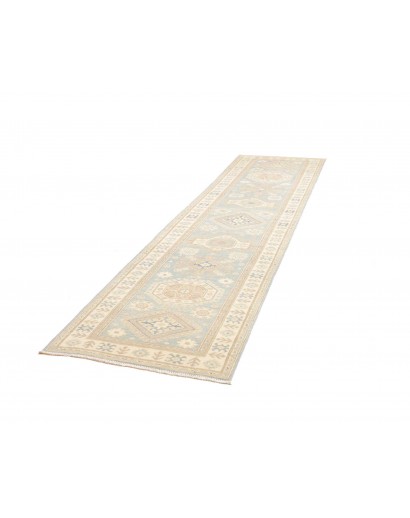 Tappeto Kazak Afghanistan bianco 88x352