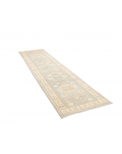 Tappeto Kazak Afghanistan bianco 88x352