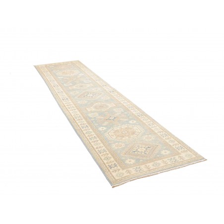 Tappeto Kazak Afghanistan bianco 88x352