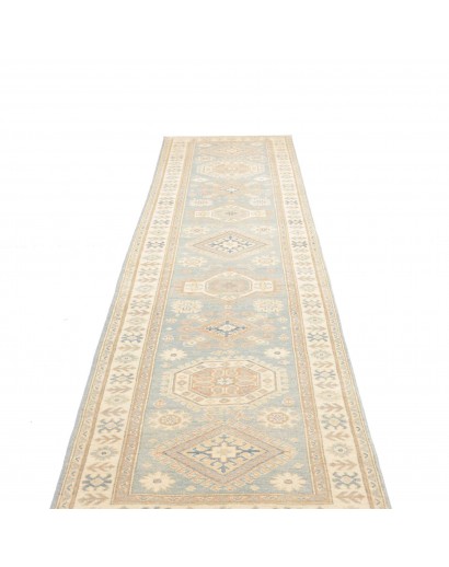 Tappeto Kazak Afghanistan bianco 88x352