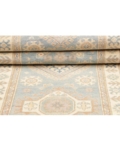 Tappeto Kazak Afghanistan bianco 88x352