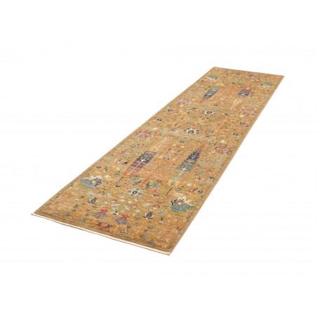 Tappeto Shahi Fine Pakistan marrone bianco 81x299