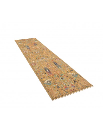 Tappeto Shahi Fine Pakistan marrone bianco 81x299