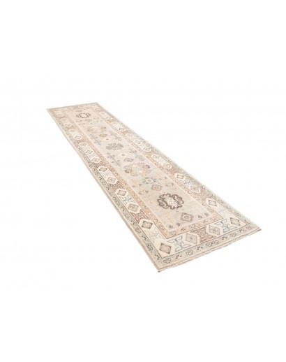 Tappeto Kazak Afghanistan bianco marrone 77x297